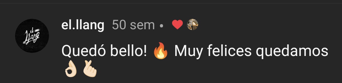 Testimonio de cliente en Instagram